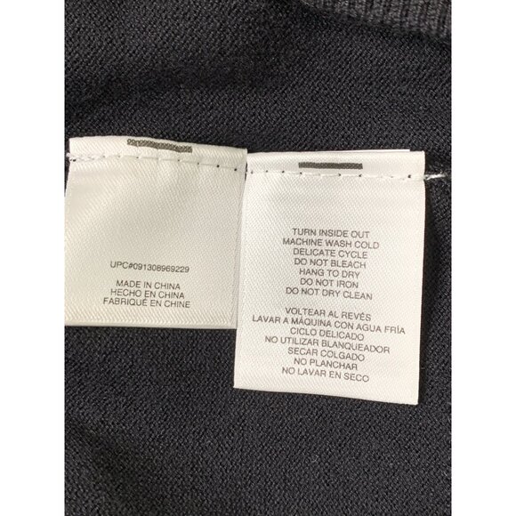 Anne Klein Womens Color Block Pullover Hoodie Sweater Black Combo L RW10327 - Picture 4 of 10